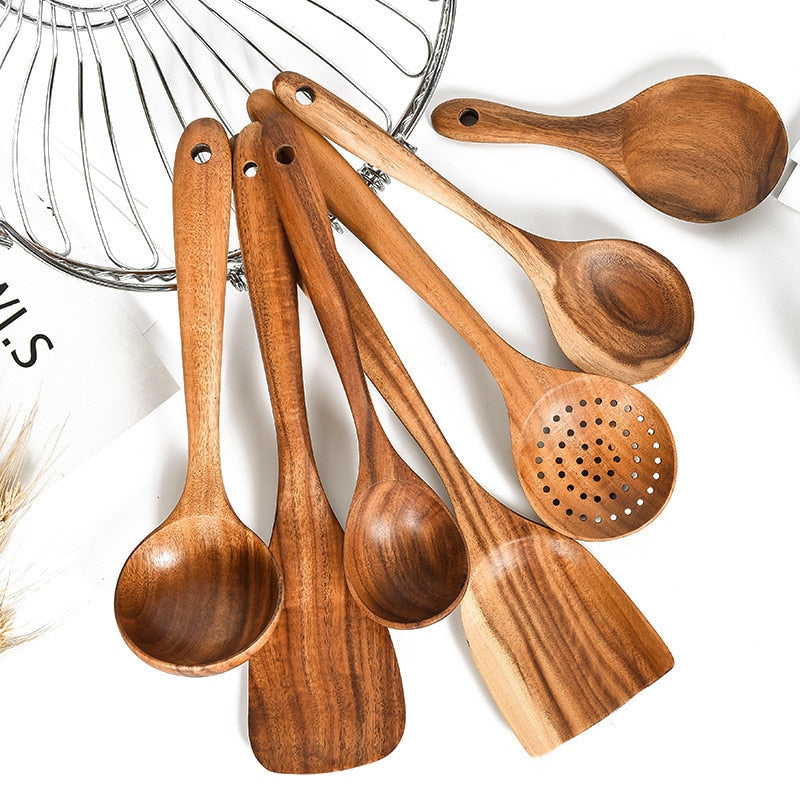 Wooden Kitchen Utensil Set